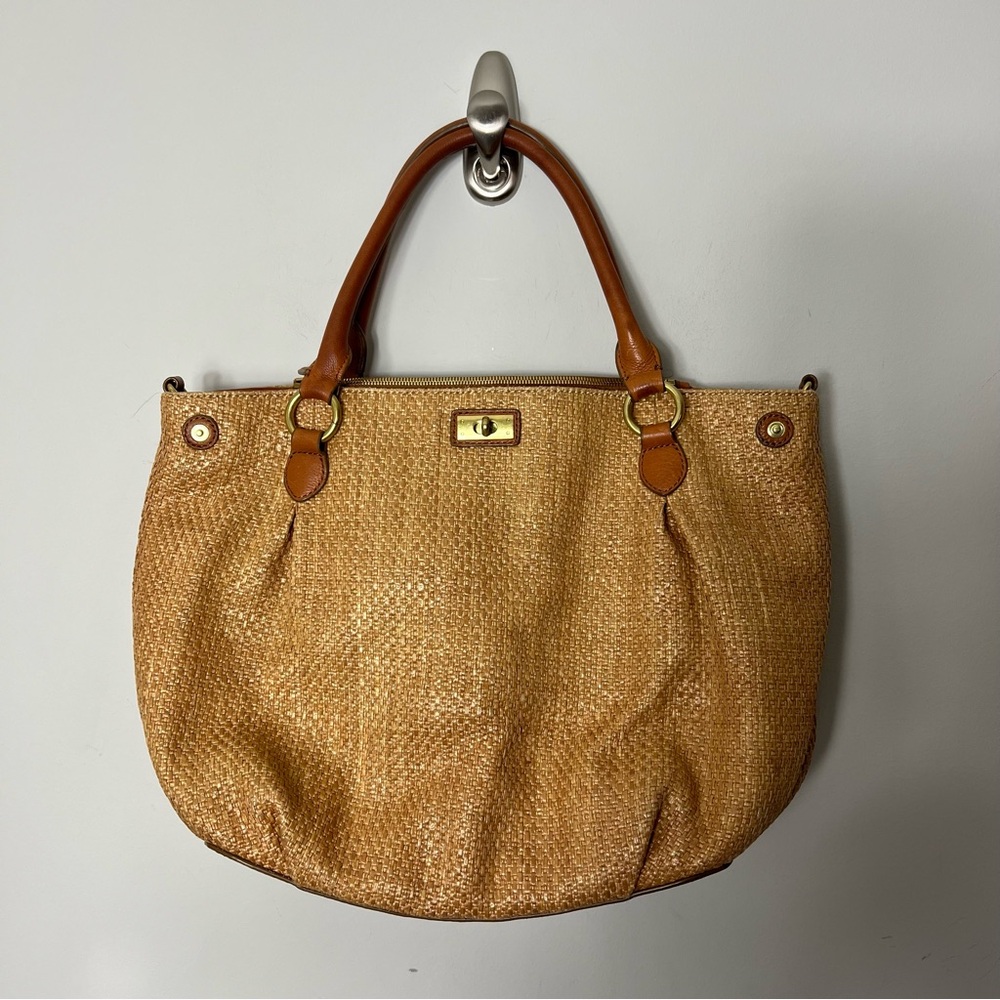 J. Crew Tan and Brown Shoulder Bag